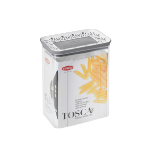 Barattolo Rettangolare Tosca 2.2Lt Bianco/Stone Grey