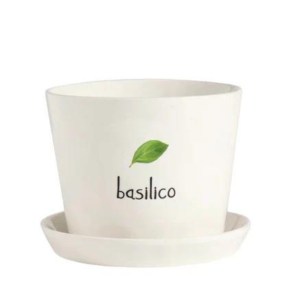 Vaso - Scritta: Basilico 15x12cm - immagine 3